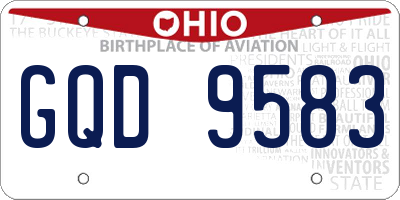 OH license plate GQD9583