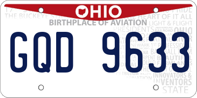 OH license plate GQD9633