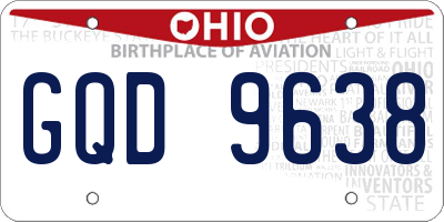 OH license plate GQD9638