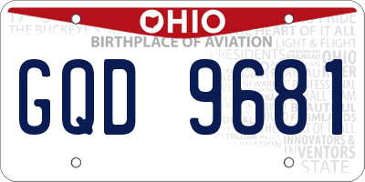 OH license plate GQD9681