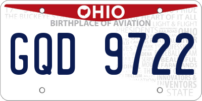OH license plate GQD9722