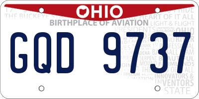 OH license plate GQD9737