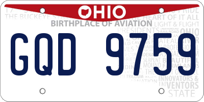 OH license plate GQD9759