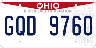 OH license plate GQD9760