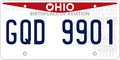 OH license plate GQD9901