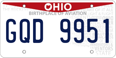 OH license plate GQD9951
