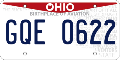 OH license plate GQE0622