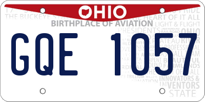 OH license plate GQE1057
