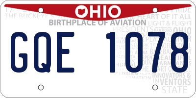 OH license plate GQE1078