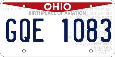 OH license plate GQE1083