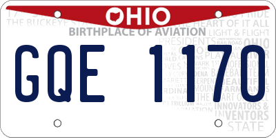 OH license plate GQE1170