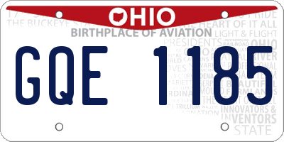 OH license plate GQE1185