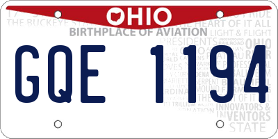 OH license plate GQE1194
