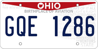 OH license plate GQE1286