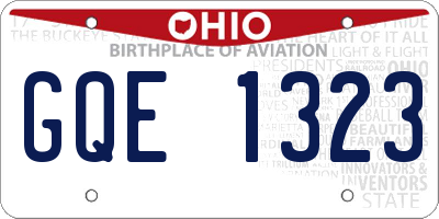 OH license plate GQE1323
