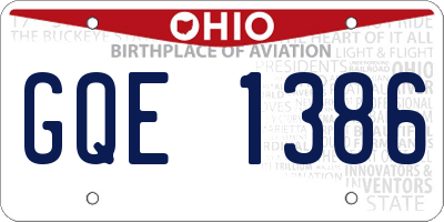 OH license plate GQE1386