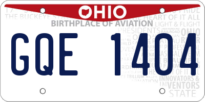 OH license plate GQE1404