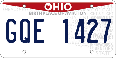 OH license plate GQE1427