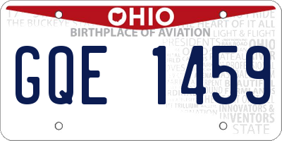 OH license plate GQE1459