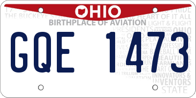 OH license plate GQE1473