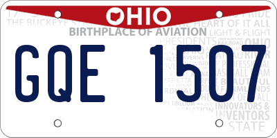 OH license plate GQE1507