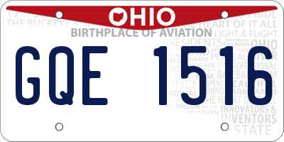 OH license plate GQE1516