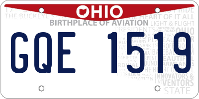 OH license plate GQE1519