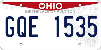 OH license plate GQE1535