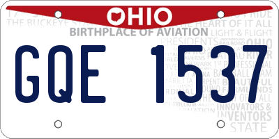 OH license plate GQE1537