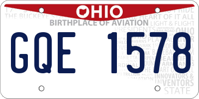 OH license plate GQE1578