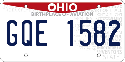 OH license plate GQE1582