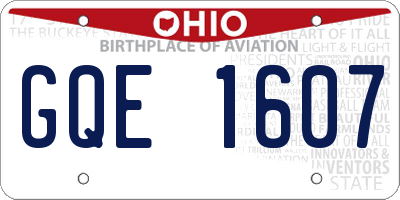 OH license plate GQE1607