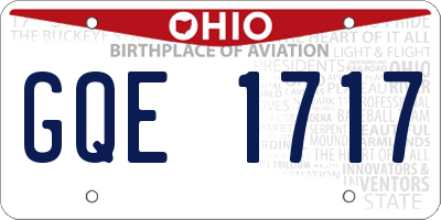 OH license plate GQE1717