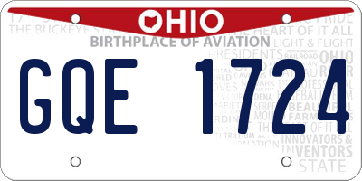 OH license plate GQE1724
