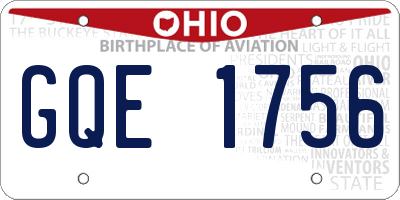OH license plate GQE1756