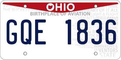 OH license plate GQE1836