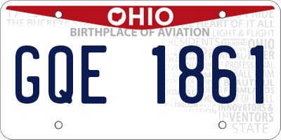 OH license plate GQE1861