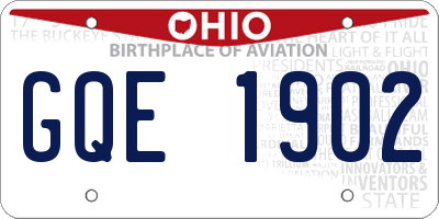 OH license plate GQE1902