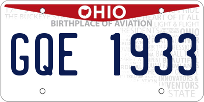OH license plate GQE1933