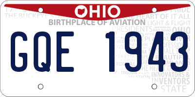 OH license plate GQE1943