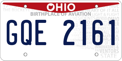 OH license plate GQE2161
