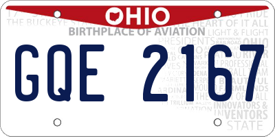 OH license plate GQE2167