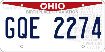 OH license plate GQE2274