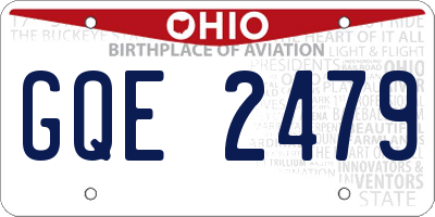 OH license plate GQE2479