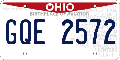 OH license plate GQE2572