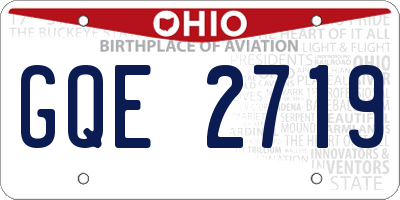 OH license plate GQE2719