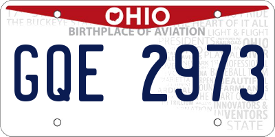 OH license plate GQE2973