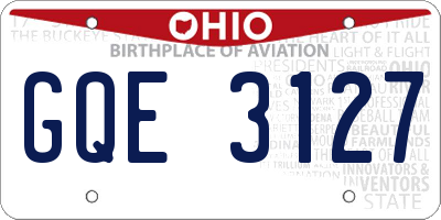 OH license plate GQE3127