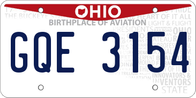 OH license plate GQE3154