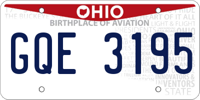 OH license plate GQE3195
